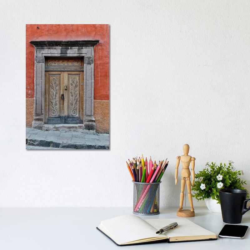 iCanvas "San Miguel De Allende, Mexico. Colorful buildings and doorways" by Darrell Gulin Canvas Print - 12x8x0.75