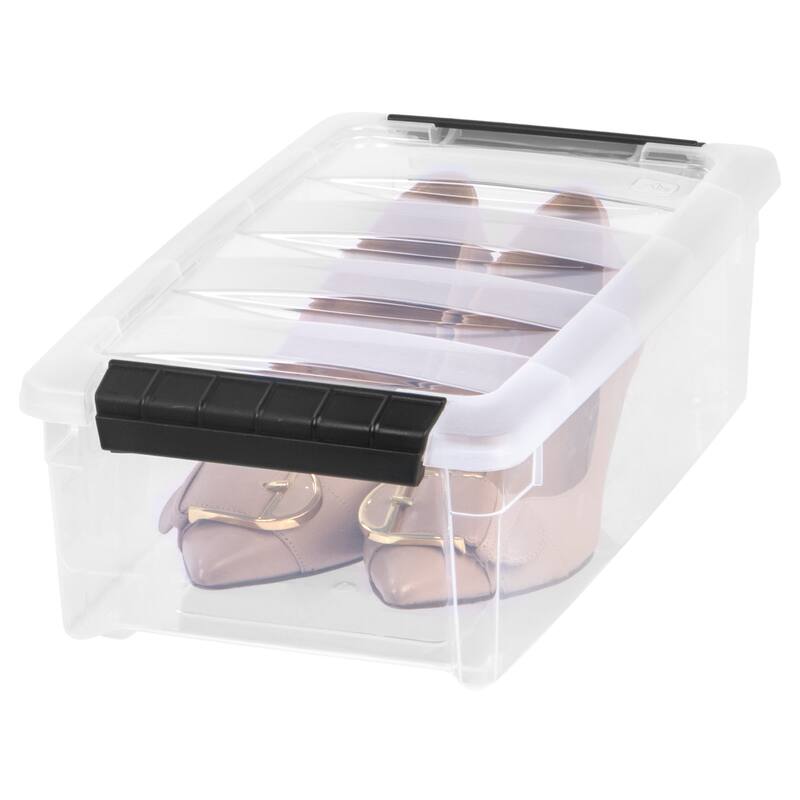5.75 QT. Plastic Stack & Pull Box, Clear
