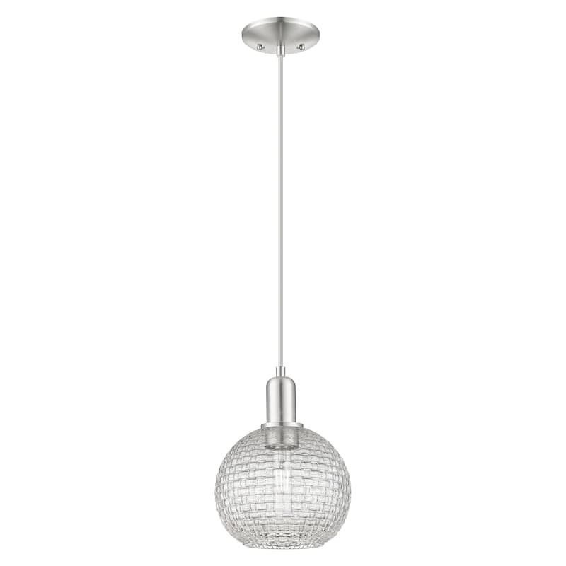 Innovations Lighting Endless Possibilities Arcadia - Athens - 1 Light 8" Basketweave Cord Hung Mini Pendant