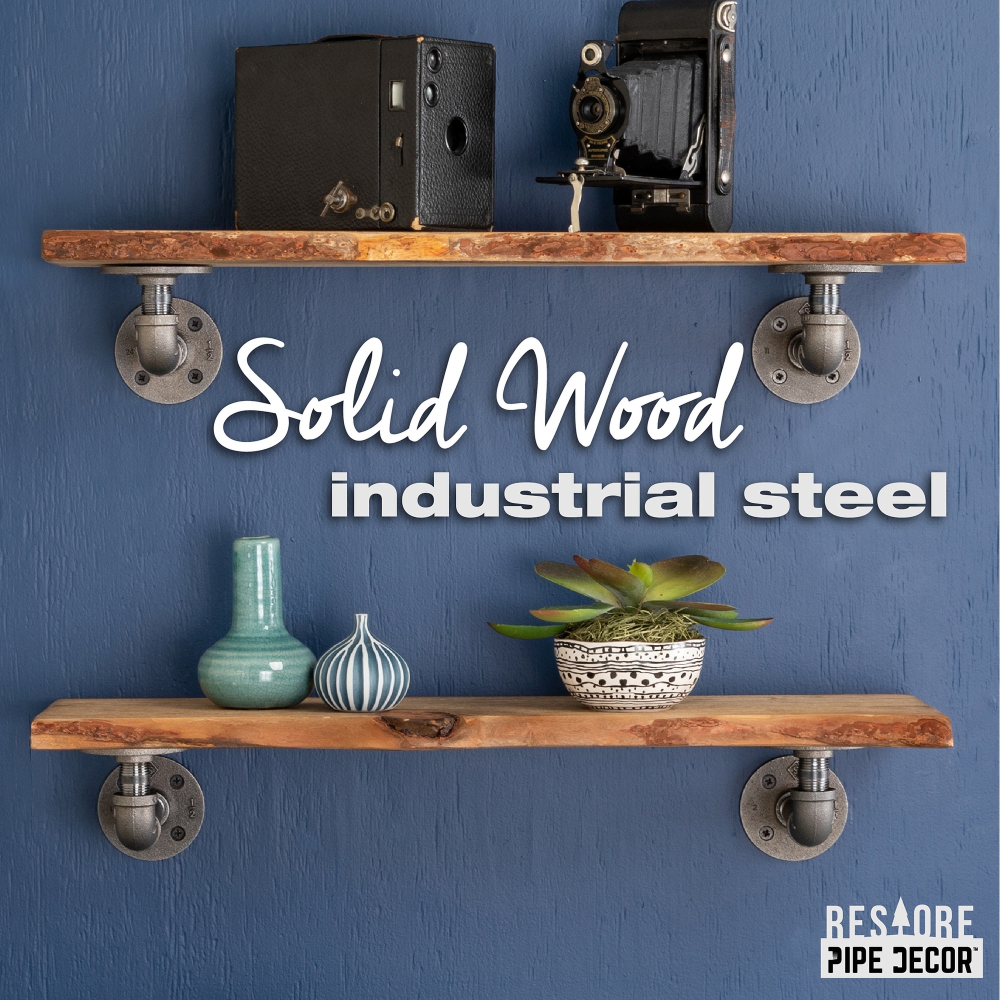 Pipe clearance decor shelves