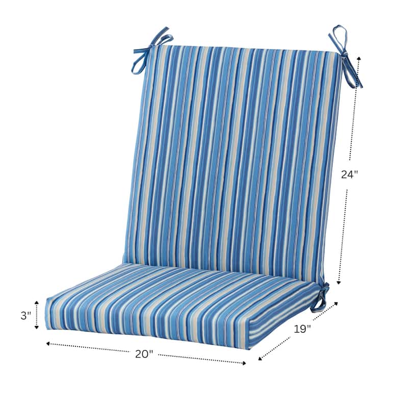 Greendale Home Fashions Outdoor High Back Chair Pad