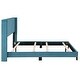 preview thumbnail 9 of 25, Queen Size Glam Velvet Wingback Upholstered Platform Bed with Foam Padded Headboard / Box Spring Needed / Fit up to 500LBS