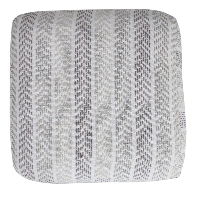 Sevita Everyday Chevron Stripe Pouf Ottoman