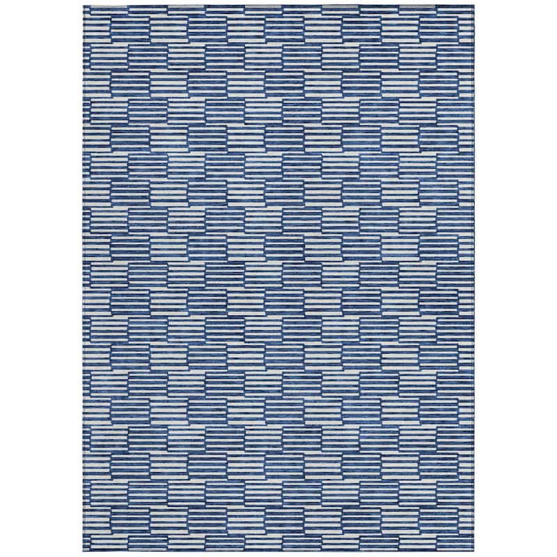 HomeRoots Geometric Transitional Rectangle Outdoor Rug