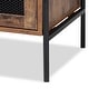 preview thumbnail 7 of 9, Valeska Industrial Walnut Brown Finished Wood & Metal 2-Door TV Stand