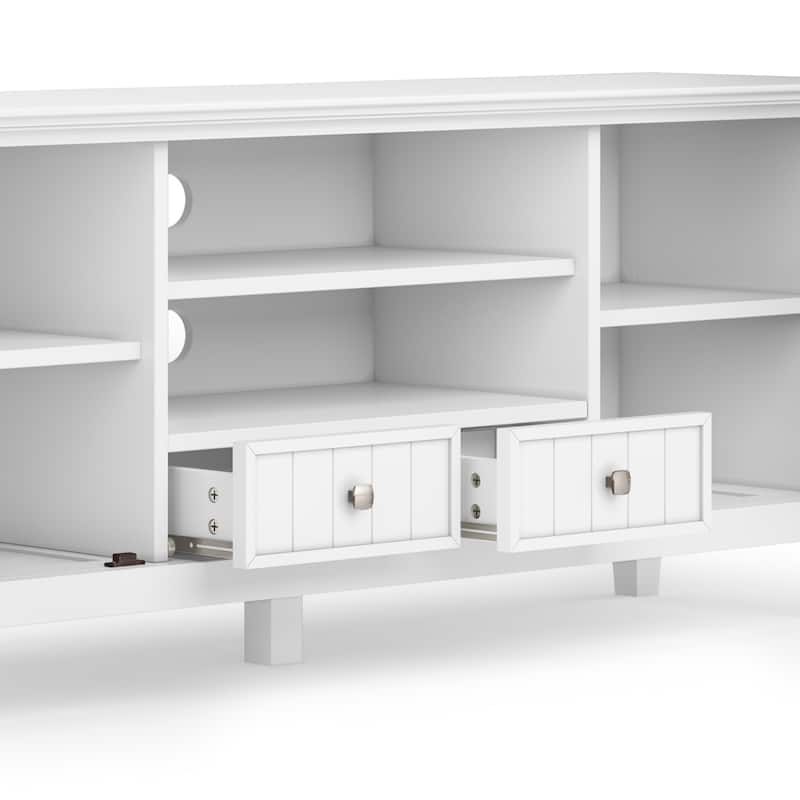 WYNDENHALL Normandy SOLID WOOD 60 inch Wide Transitional TV Media Stand For TVs up to 65 inches - 60'' x 16.5'' x 24