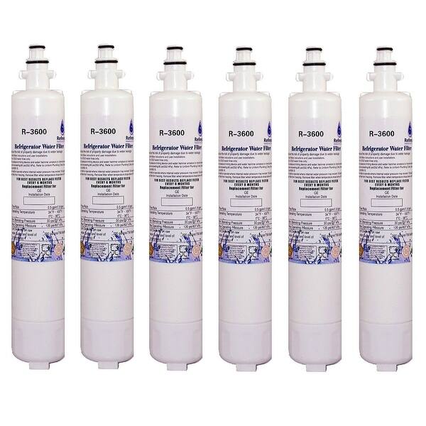 Replacement Water Filter For Ge Cye22tshss Refrigerator Water Filter By Refresh 6 Pack White Overstock 21457543