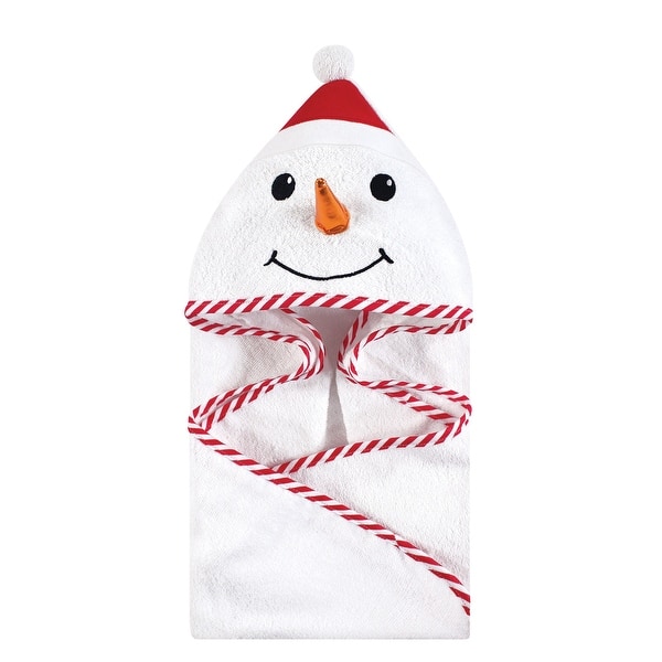 slide 1 of 1, Hudson Baby Infant Cotton Animal Hooded Towel, Snowman, One Size - Snowman - One Size One Size - Snowman