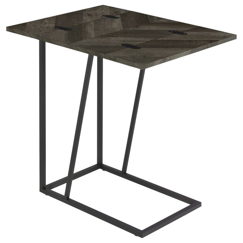 Carly Expandable Engineered Wood C-Shaped Side Table