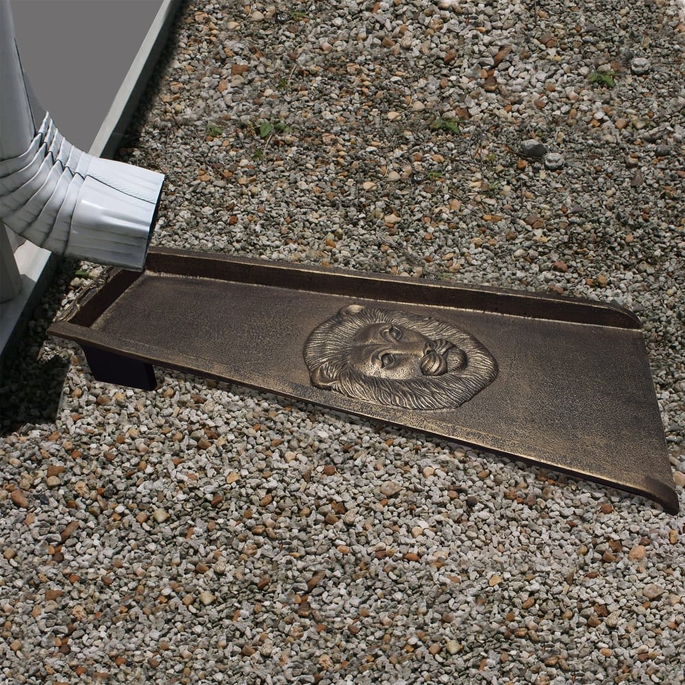 Lion Cast Aluminum Downspout Gutter 24 in. Splash Block