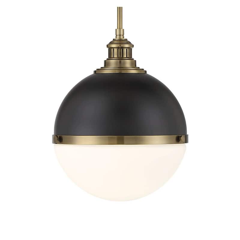 Minka Lavery 6605 Vorey 13" Wide Pendant with Etched Opal Glass