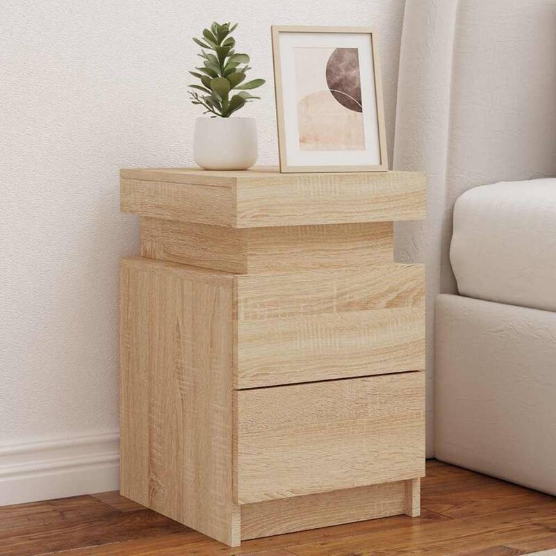 vidaXL Bedside Cabinet Engineered wood Standard Bedside Cabinet - Sonoma oak