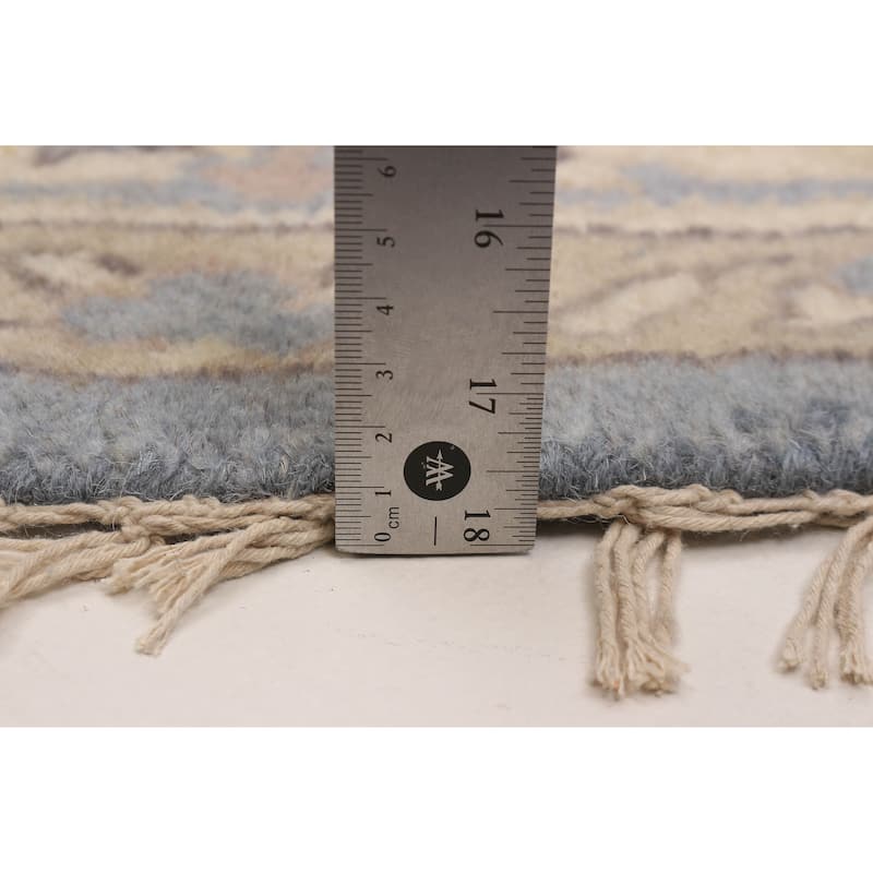 ECARPETGALLERY Hand-knotted Royal Oushak Light Denim Blue Wool Rug - 5'11 x 5'11