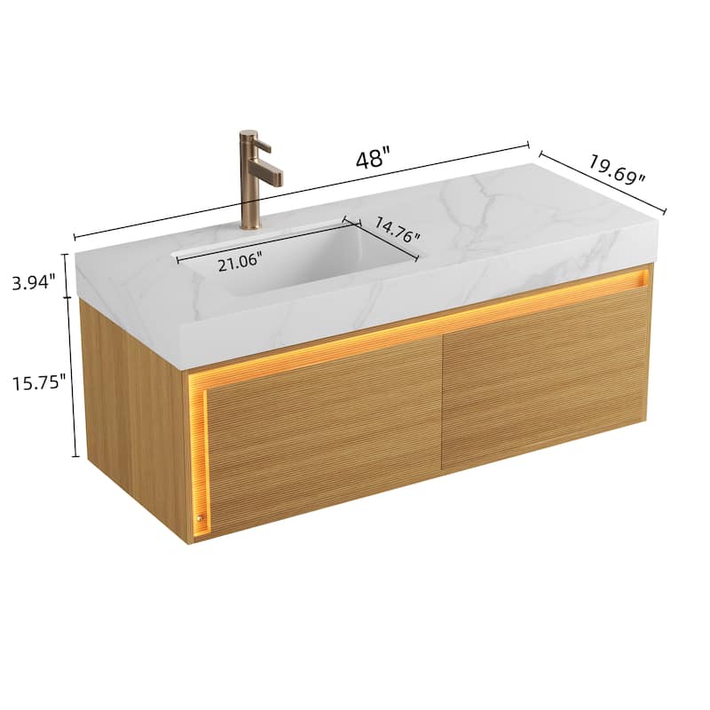 Floating Bathroom Vanity with Sink