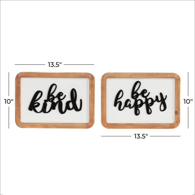 White Iron Farmhouse Wall Decor (Set of 2)