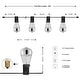 preview thumbnail 7 of 6, 10-Light Indoor/Outdoor 10 ft. C7 Half-Chrome Bulb String Lights by JONATHAN Y