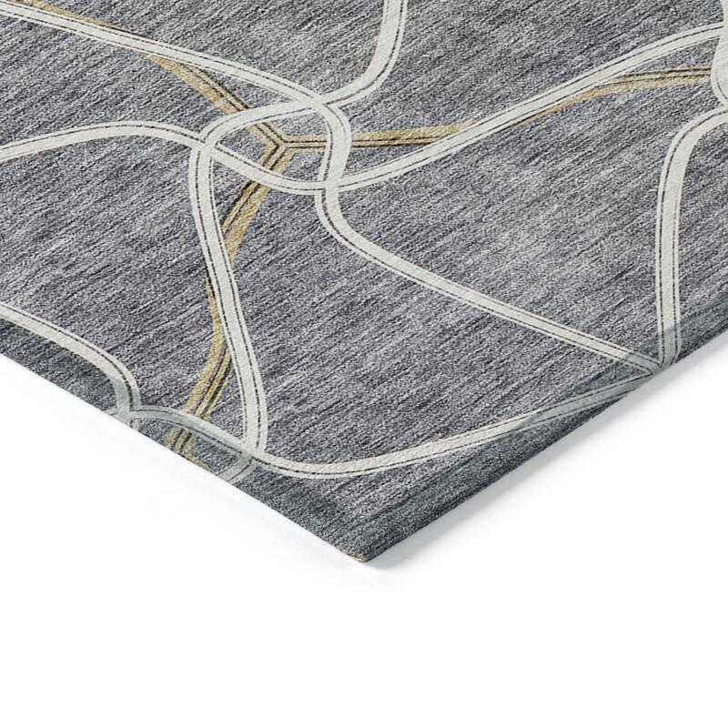 HomeRoots Geometric Contemporary Rectangle Outdoor Rug