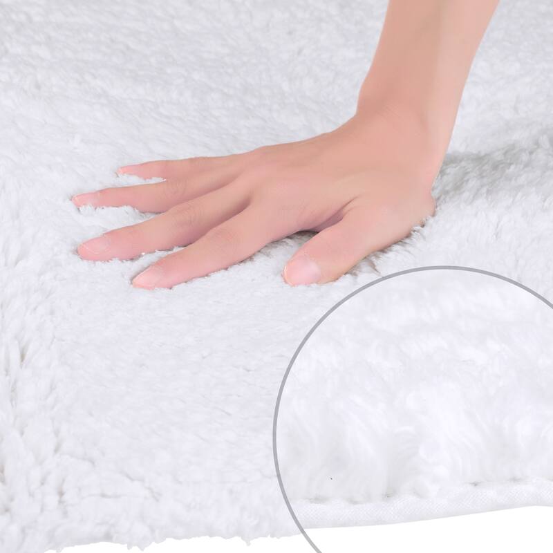 100% Cotton Mat Rug, Plush Water Absorbent Luxury Rectangular for Bathroom Vanity, Bathtub/Shower, Hotel