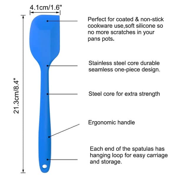 Silicone Non-Stick Heat Resistant Spatulas with Steel Core Kitchen