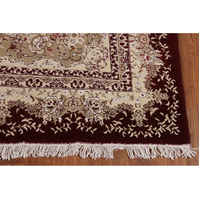 Victorian Style Kashan Turkish Rug Dining Room Machine-Made Carpet - 6'7" x 9'10"