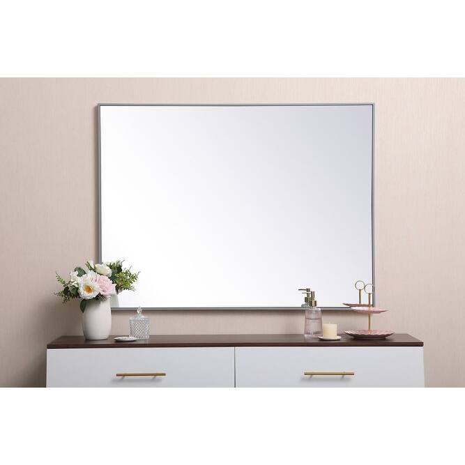 Elegant Lighting Eternity 36" x 48" Rectangular Beveled Metal Framed