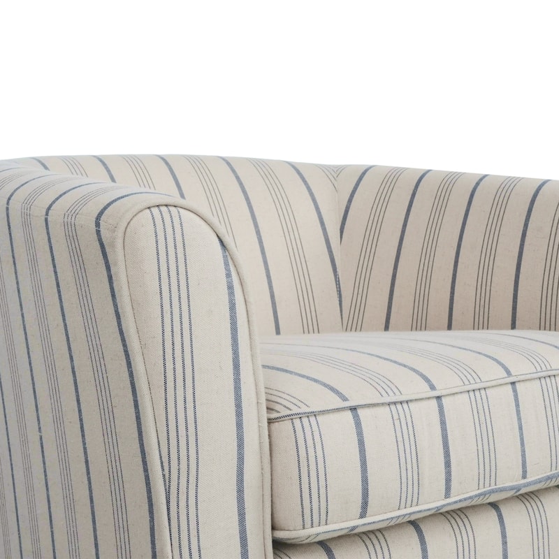 Swivel Accent Chair, Upholstered Square Chair, Swivel Barrel Reading Chair with Thick Padded Cushion, Arm Chair for Living Room