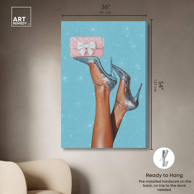 Clutch Purse on Display Canvas by Art Remedy, Gallery Wrapped
