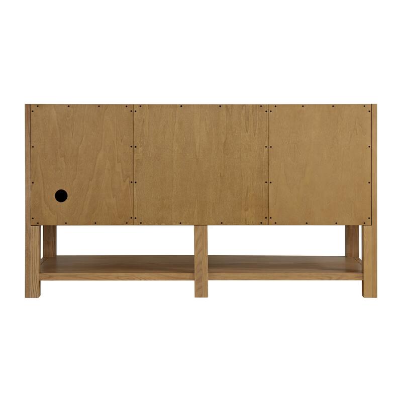 Breckenridge 60" Double Vanity, Light Natural Oak - 60D