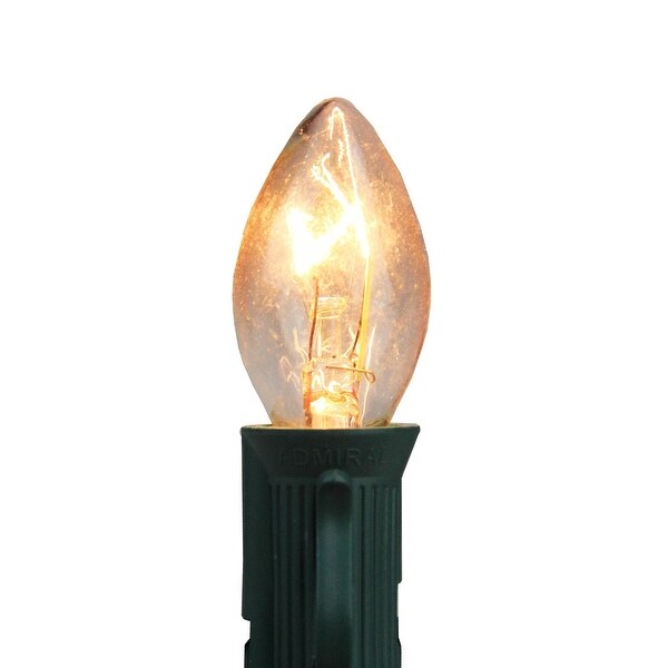 Pack of 4 Transparent Clear C7 Christmas Replacement Bulbs