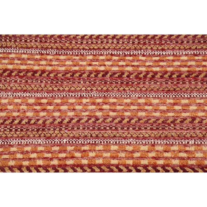 Geometric Striped Oriental Gabbeh Kashkoli Wool Area Rug Hand-knotted - 2'6" x 3'11"