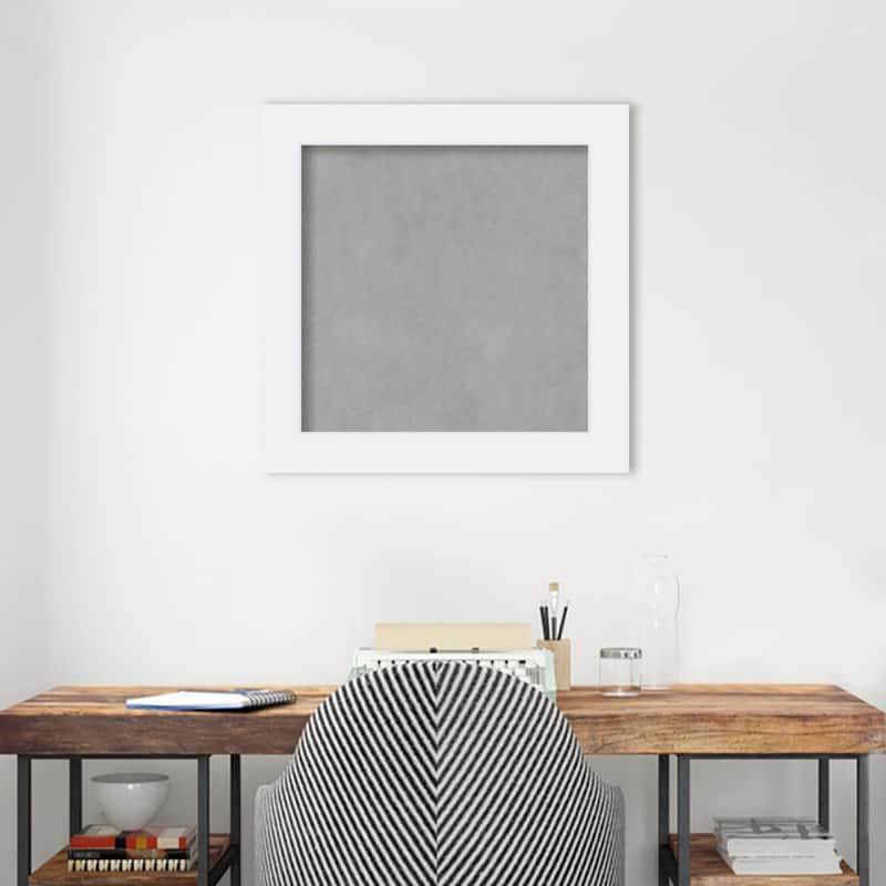 Amanti Art Corvino White Framed Magnetic Board