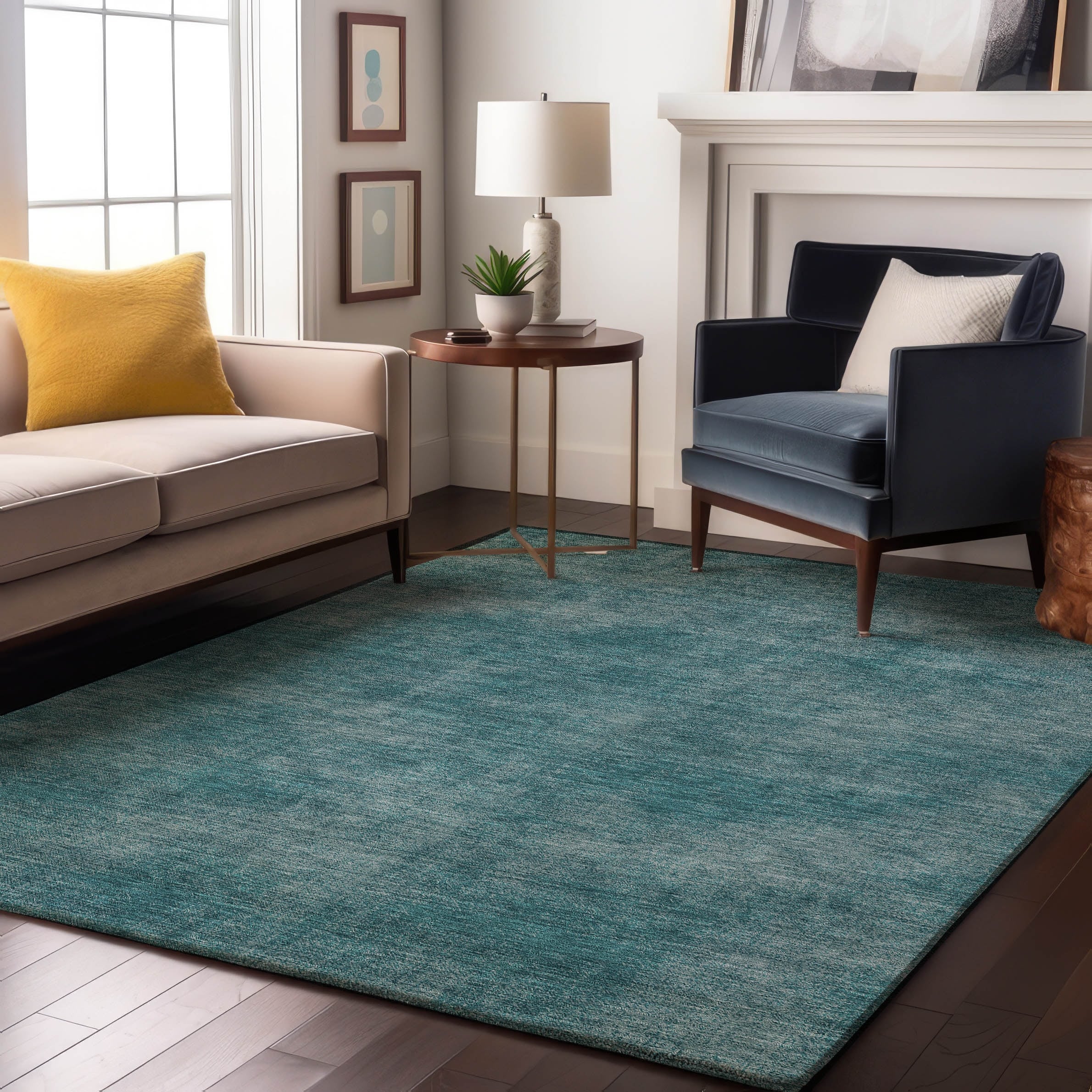 Premium Washable Super Soft Solid Ombre Mayfield Rug