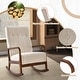preview thumbnail 12 of 18, Costway Rocking Chair with Ottoman Upholstered Fabric Glider Rocker - See Details