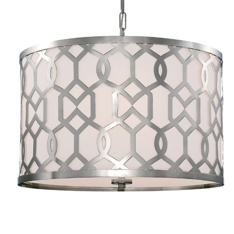 Libby Langdon for Crystorama Jennings 5 Light Polished Nickel Chandelier - 24.25'' W x 14.75'' H - 24.25'' W x 14.75'' H