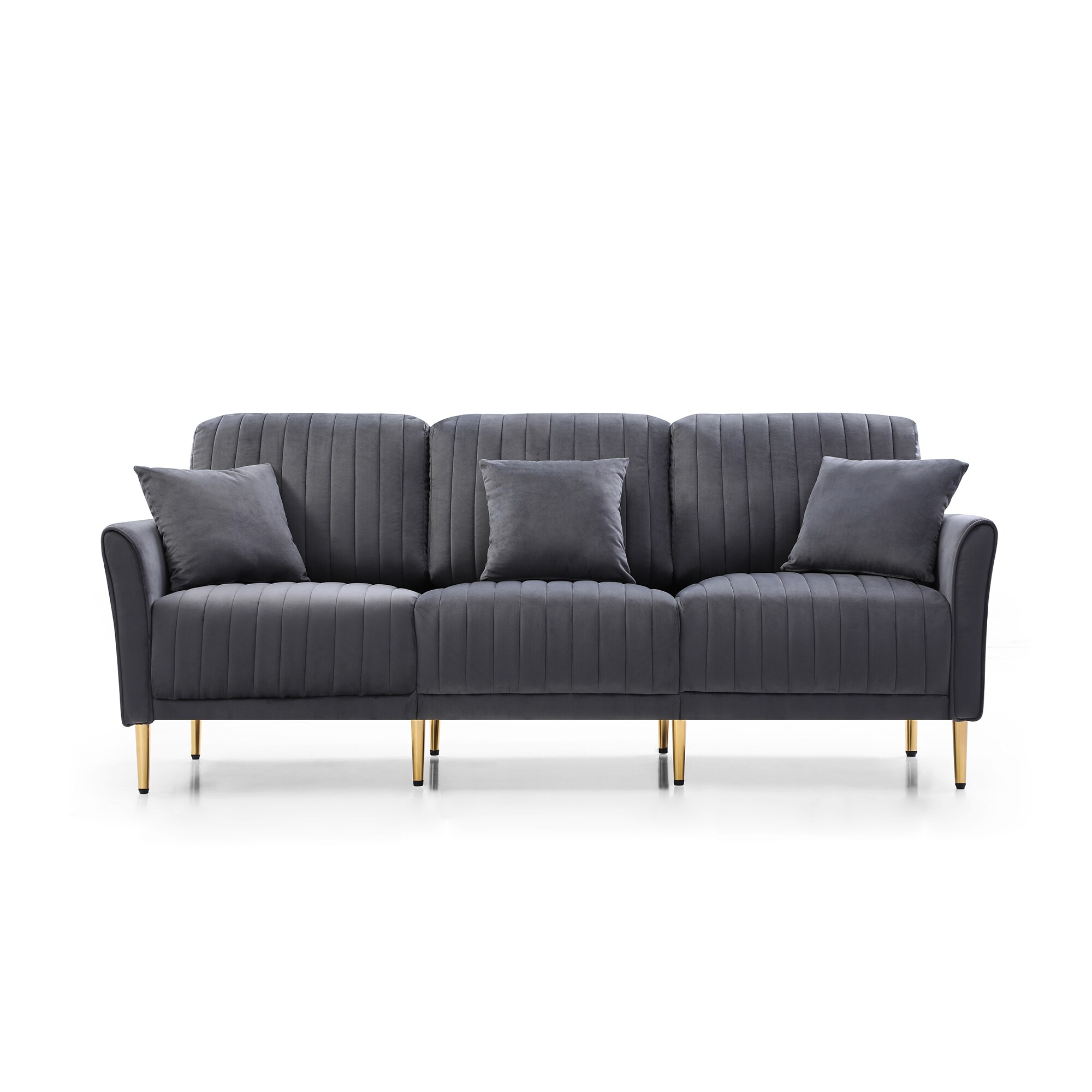 Modern Streamline 3-Seat Sofa with Lumbar Support - Bed Bath & Beyond -  38372101