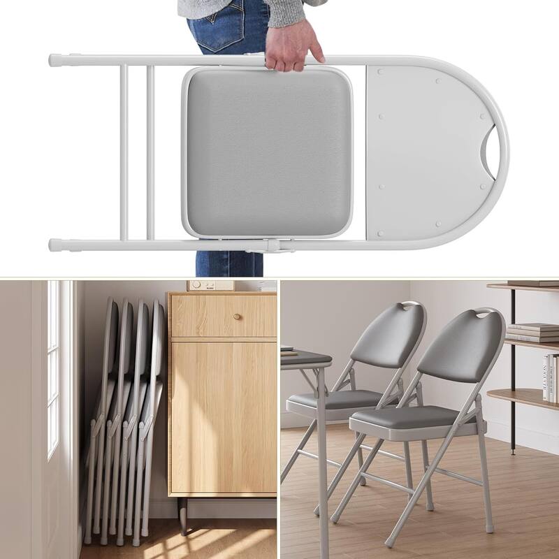 4-Piece Folding Chair Set for Indoor and Outdoor, Room, Restaurant, Patio