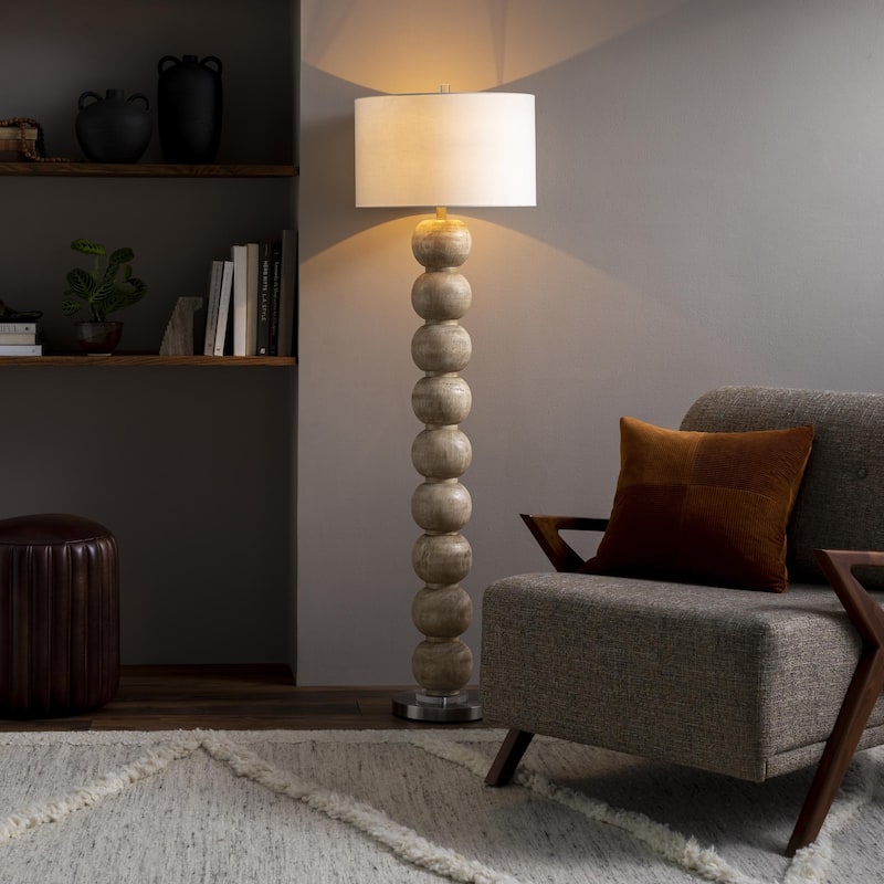Becke Bubble Transitional Floor Lamp - Natural