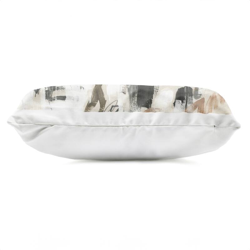 Stupell Chaotic Earthy Strokes Printed Outdoor Throw Pillow Design by June Erica Vess