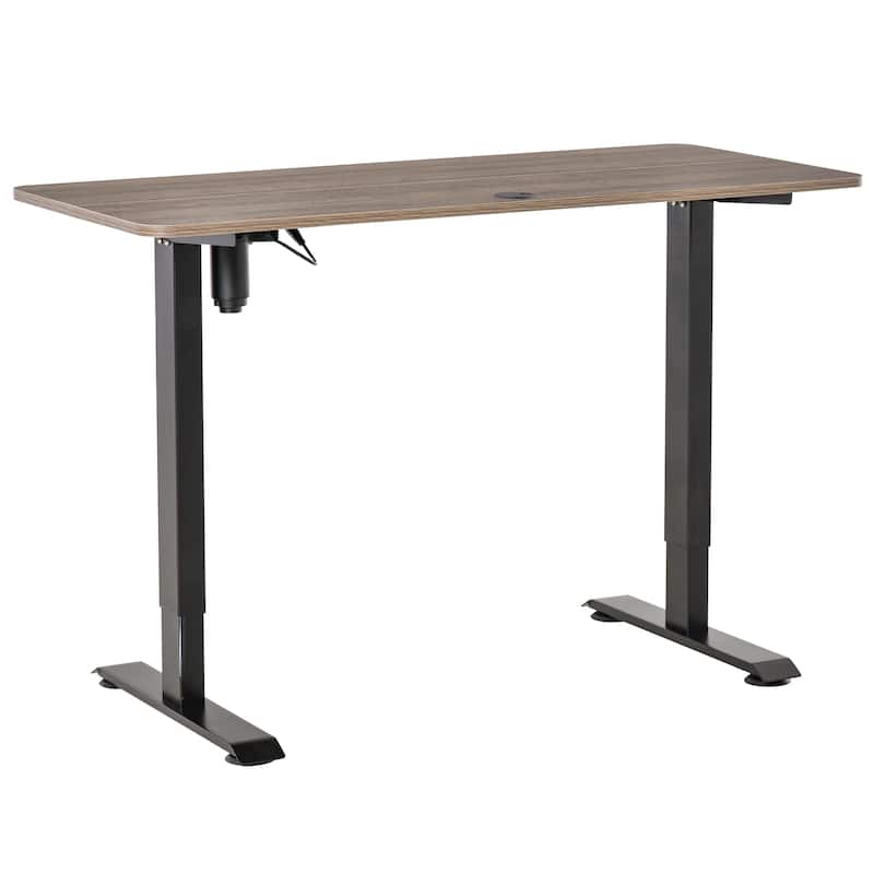 Vinsetto Electric Height Adjustable Standing Desk with 54" Desktop, 4 Memory Button Control and Anti-Collision System