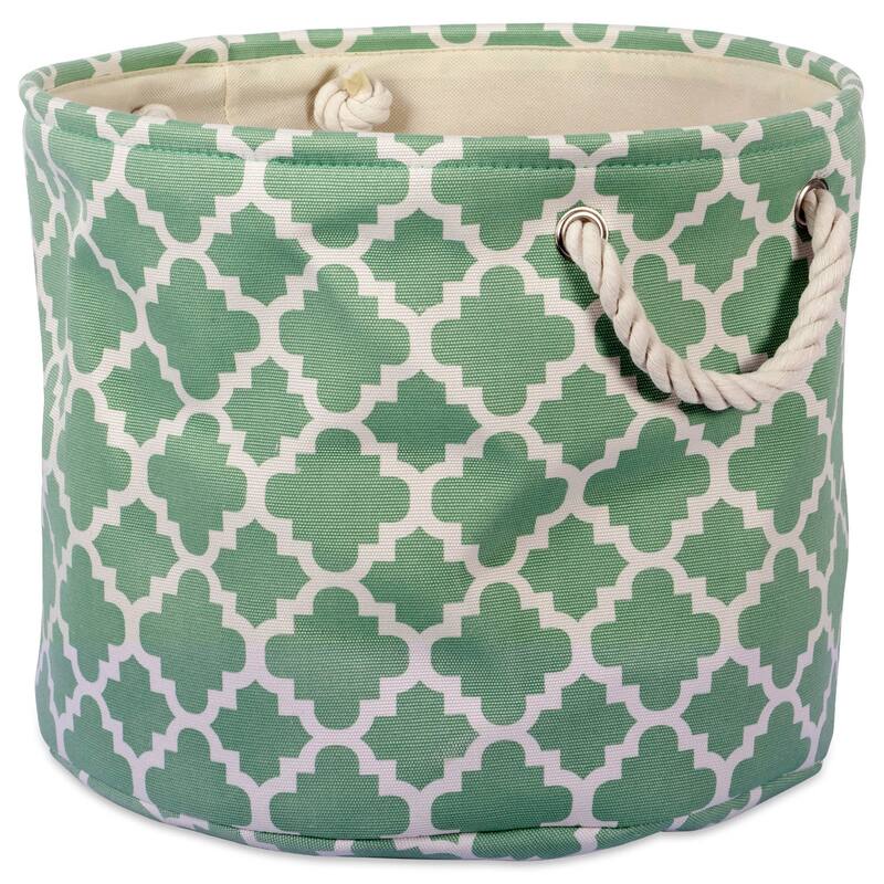 DII Round Lattice Decorative Storage Bin