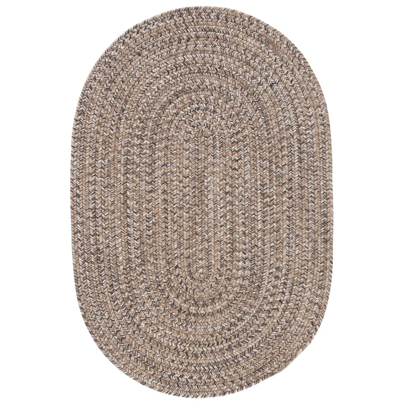 SAFAVIEH Handmade Braided Thijs Reversible Rug - Brown/Beige - 5' x 7' Oval