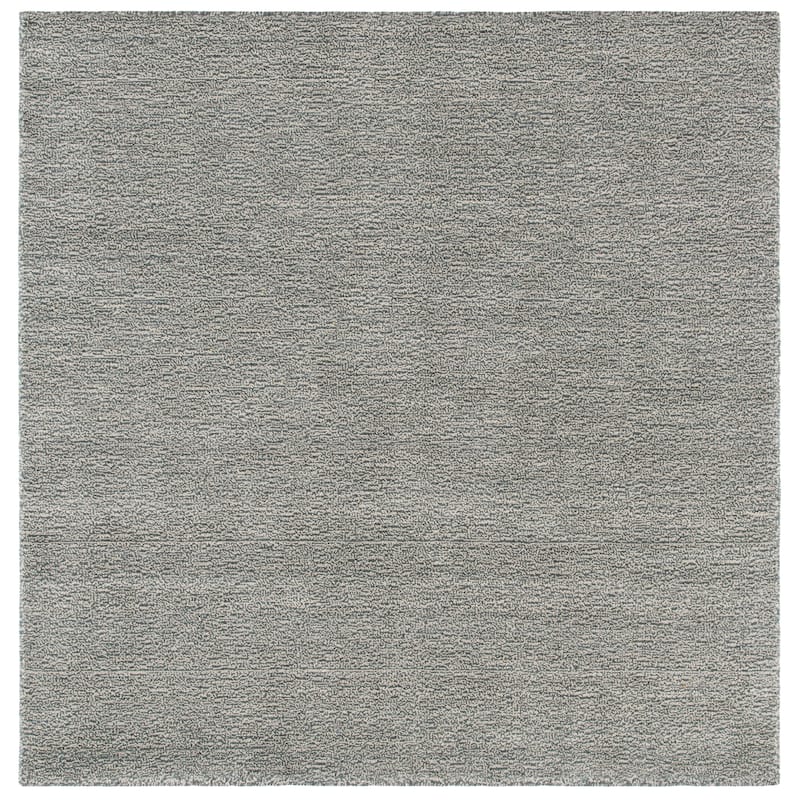 SAFAVIEH Handmade Himalaya Palm Border Modern Wool Rug - 6' Square - Grey