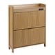 preview thumbnail 11 of 10, Acroma Shoe Storage Cabinet with 2 Flip Drawers Wood - 2-Tier