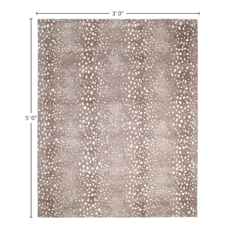 Overton Handmade Modern Contemporary Animal Print Area Rug