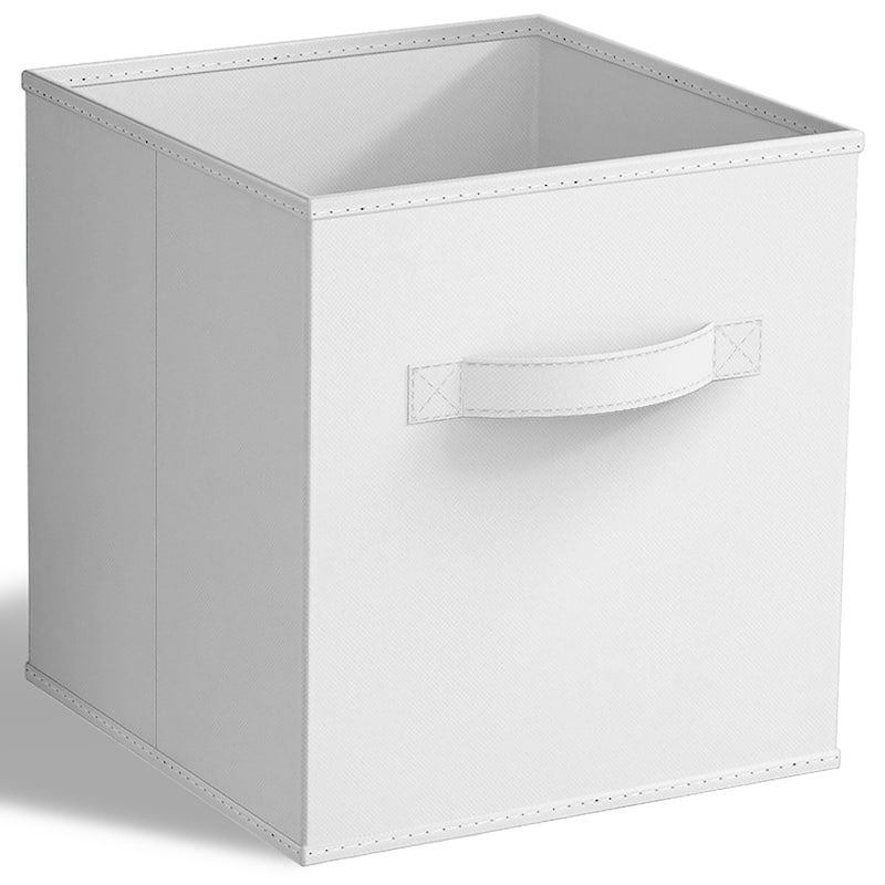 Sorbus 11" Foldable Storage Cube Basket Lightweight Organization Solutions - Single Pack - 11" x 10.5 x 10.5 - White
