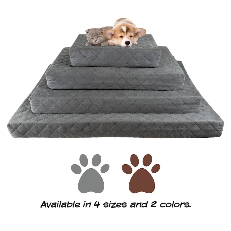 36x27 Two-Layer Memory Foam Waterproof Dog Bed for Large Dogs up to 75lbs