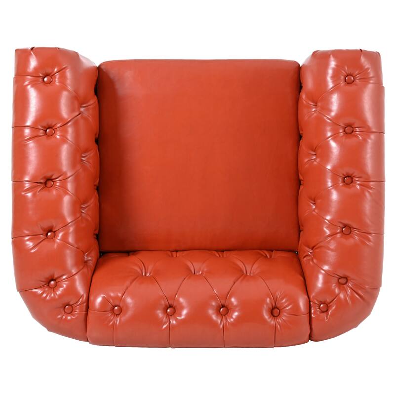 1-Seater Sofa with Soft PU Leather, Pocket Springs, Birch Legs for Living Room