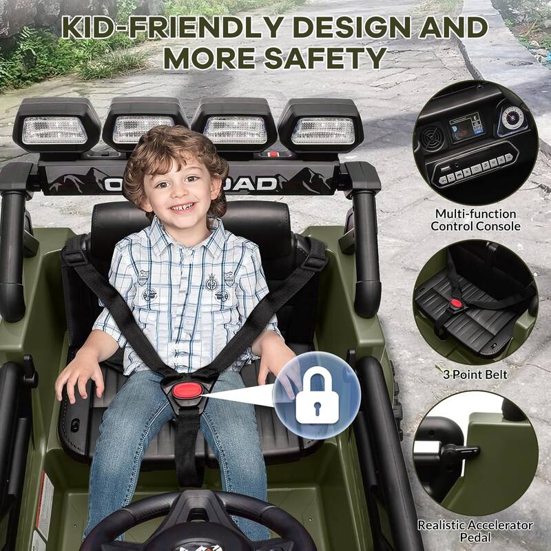 Ride On Truck Car for Kids, 12V Electric Ride On Car with Remote Control