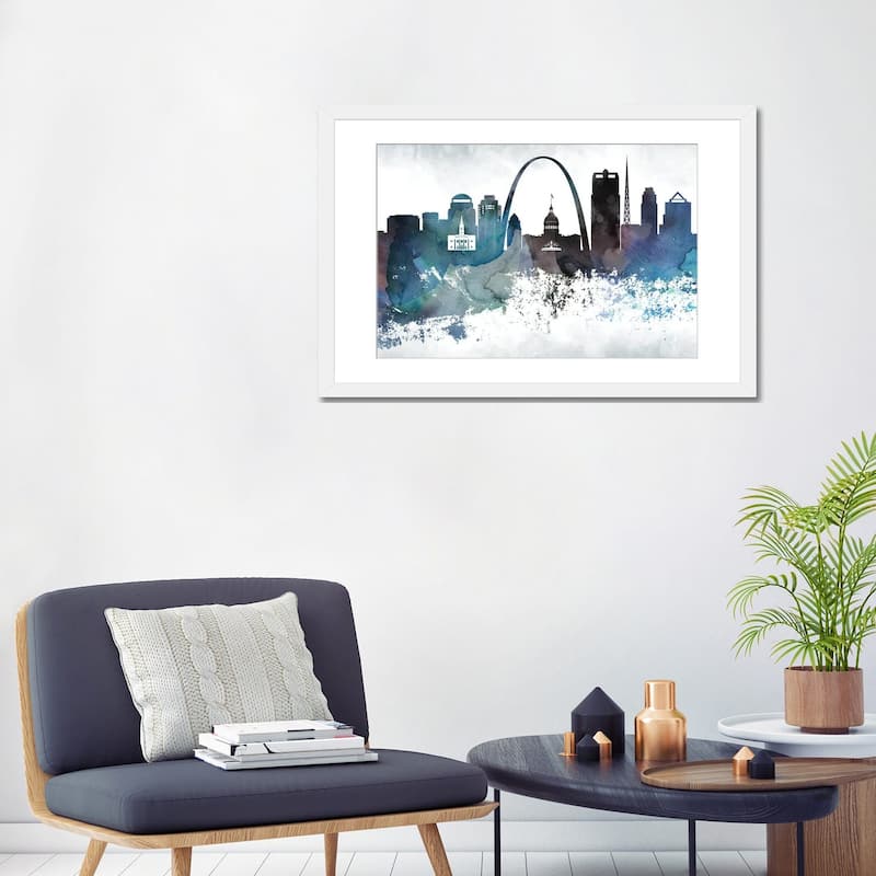 iCanvas "Saint Louis Bluish Skylines" by WallDecorAddict
