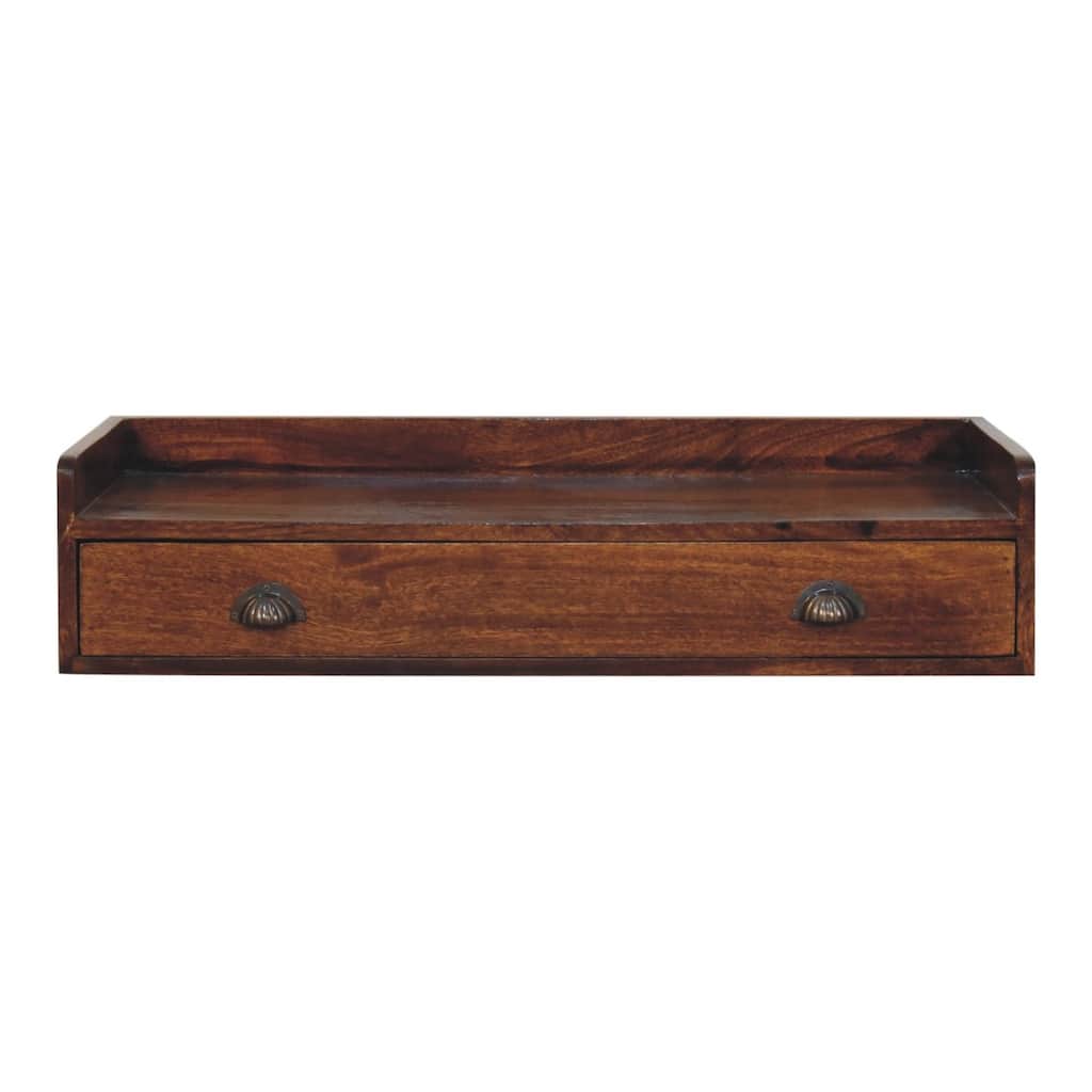 Artisan Furniture Solid Wood Belmont Wall-Mounted Console Shelf, 1 drawer
